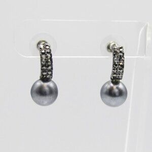 Elegant Silver Pearl Drop Earrings
